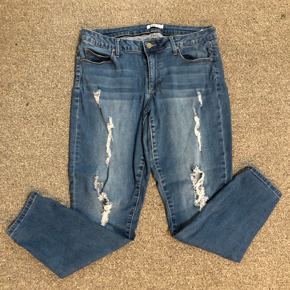 JustFab ankle grazer jeans